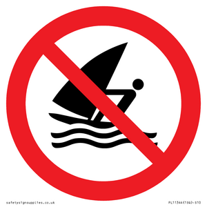 Prohibition: No windsurfing